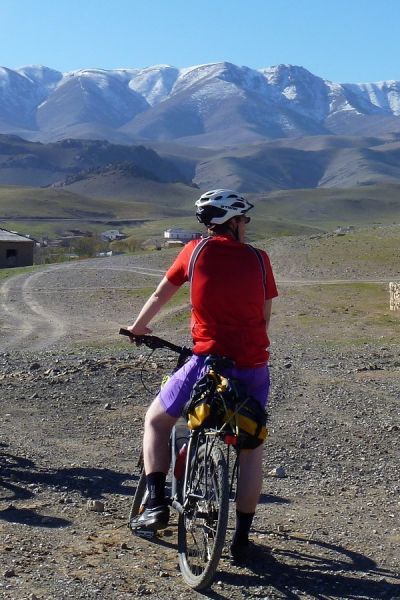 Mark Glaisher Cycling on the  tour with redspokes